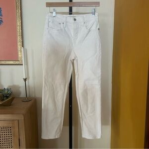 Madewell Petite Perfect Vintage Jeans High Rise White Denim $128 Size 25P (US 0)